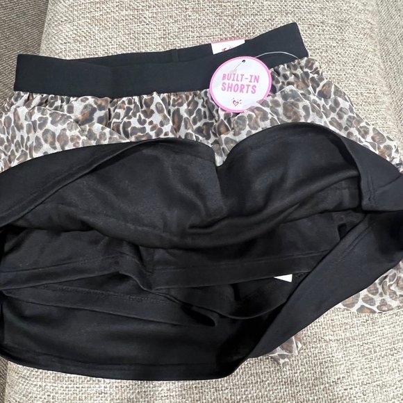Justice Girls Leopard Tiered Skort Sz. 8 - Picture 5 of 5